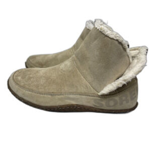 Sorel Womens Size 11 Boots Winter Sherling Booties Suede Blanket Round Toe Shoes